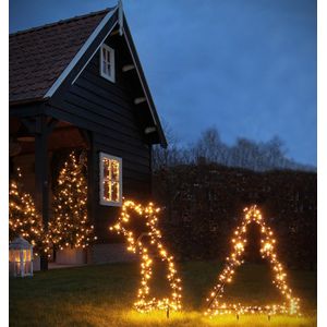 Luca Lighting Garden d'Light Vallende Ster Tuinsteker met Warm Witte LED Verlichting - L60 x H125 cm - Zwart