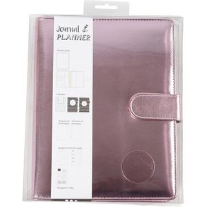 Planner / Bulletjournal, afm 19x23,5x4 cm, ringband, roze, 1 stuk