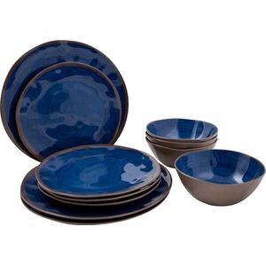 Bo-Camp Tableware Halo - Campingbord - 12-Delig - Blauw