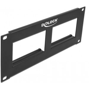 Delock - Eenvoudig 45 - Patch Panel - Zwart - 2U, 2 x 90,5 x 45,2 mm