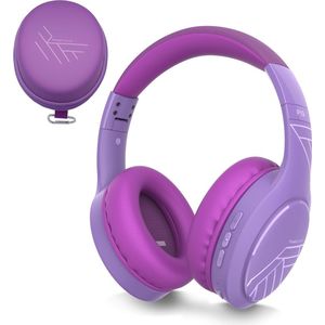 PowerLocus P19 - Draadloze Koptelefoon - Purper - Over Ear - Tot 70 Uur Speeltijd