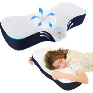 Memory Foam Kussen - Cervicale Contour Nekkussen - Pijnverlichtend - Orthopedisch - Gevormd Neksteunkussen