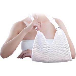 Ademende arm sling - schoudersling - schouder en arm immobilizer - cool mesh arm sling - voor schouders - elleboogletsel - gebroken armen - met verstelbare riemen - armondersteuning