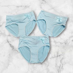 Dames slips 3 pack 9033 met strikje M lichtblauw