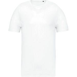 Biologisch T-shirt met onafgewerkte hals korte mouwen Kariban Wit - 3XL