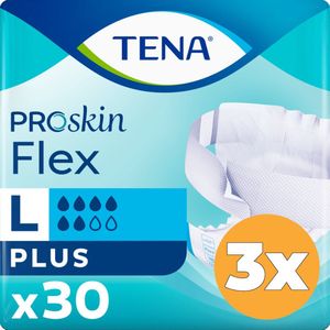 3x Tena Flex Plus ProSkin Large (30 stuks)