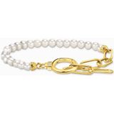 Thomas Sabo - Armband - Wit - Zilver - Geel Goud Verguld - Zirkoon