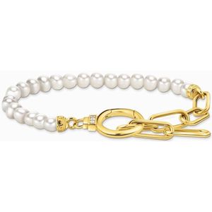 Thomas Sabo - Armband - Wit - Zilver - Geel Goud Verguld - Zirkoon