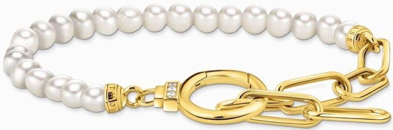 Thomas Sabo - Armband - Wit - Zilver - Geel Goud Verguld - Zirkoon