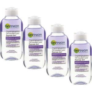 Garnier 2-in-1 Oogreinigingslotion - Make-up Remover - 4 x 125 ml Voordeelverpakking