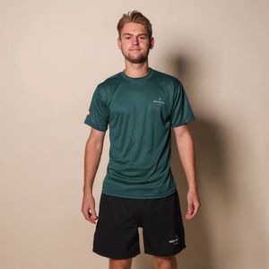 Padelshirt Slimfit Donker Groen - Maat S