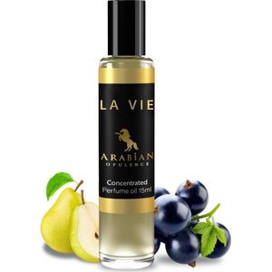 ARABIAN OPULENCE Parfum voor dames LA VIE FR182 | Parfum Olie | Eau de Parfum Dames | parfum voor meisjes, Langhoudende Bloemige Fruitige Geur | Alcoholvrije Roll-on Parfum | Luxe Parfum Cadeauset voor Vrouwen | Geur voor dames, Reisformaat (15ml)