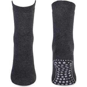 Basset Homepads Antislip sokken 1 paar - Antraciet - 42.