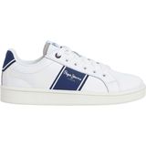 Pepe Jeans - Player College - Leren Sneakers - Marineblauw - Kinderen