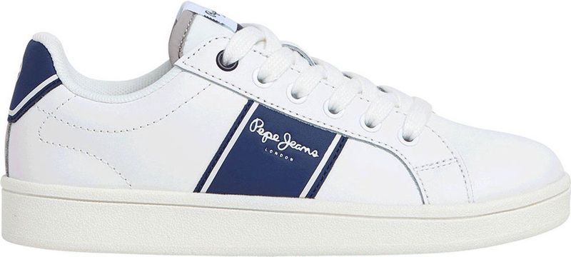 Pepe Jeans - Player College - Leren Sneakers - Marineblauw - Kinderen