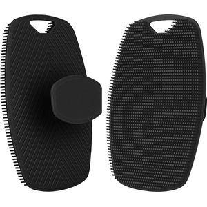 Body Scrub - Siliconen Badborstel - 2 Stuks - Scrub handschoen - Douchespons - Exfoliërende werking - Alle Huidtypen - Ergonomisch Handvat - Mannen en Vrouwen Douche Borstels - Massage - Makkelijk Opschuimen - Douche Accessoires