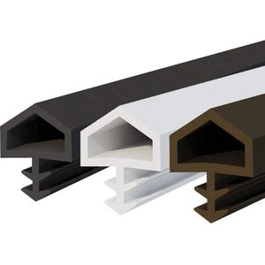 DQ-PP Deurafdichting, Bruin, 1 meter, TPE-rubber, STD-05, Vouwbreedte: 12 mm Groefbreedte: 4 mm, Kamerdeurafdichting Rubberen afdichting Afdichtingsband Kozijn Kozijnafdichting Afdichtingsprofiel Houten deur