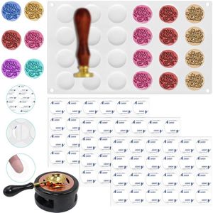 Wax Seal Warmer en Lepel Kit - Aifuda Wax Seal Oven met Dubbelzijdig Tapes Dots - Bruiloft Wax Seal Envelop Stempel Art Crafts