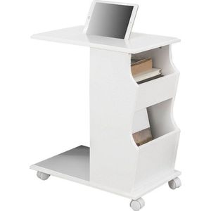 Rootz Moderne bijzettafel met iPad-sleuf - Banktafel - Nachtkastje - MDF-constructie - Opbergvakken - Ideaal voor woonkamer en slaapkamer - 53 cm x 63 cm x 31 cm