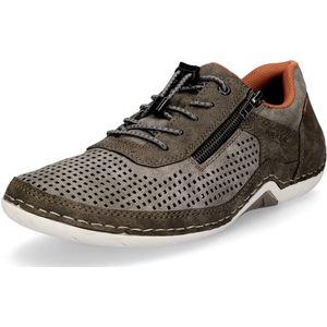 Rieker - 07560 - Herenslipschoen - Bruin Grijs - Textiel - Comfortabel