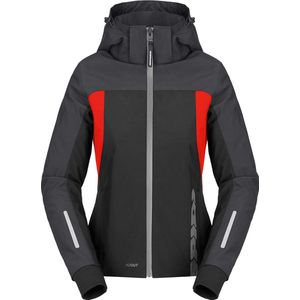 Spidi Hoodie H2Out II Lady Black Anthracite Fluo Red XS - Maat - Jas