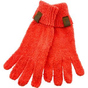 LOT83 Handschoen Roos - Vegan leren label - Handschoenen dames - Gloves - Neon Oranje - 1 Size fits all