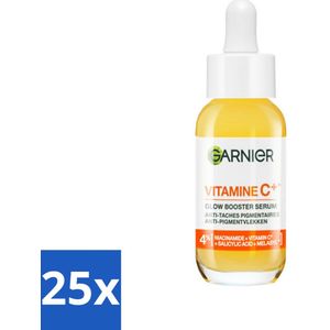 25 x Garnier - SkinActive - Serum - Vitamine C - Tegen Pigmentvlekken - Niacinamide & Salicylzuur - 30 ml - Vitamine C Serum - Pigmentvlekken - Huidverzorging - Stralende Huid - Niacinamide