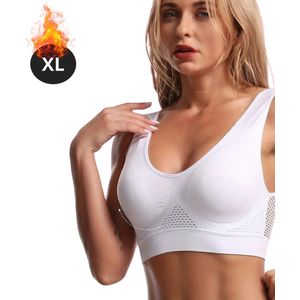 Bovista BH Zonder Beugel - Zonder Bandjes - Push-up Bh's - Comfort Beha - Gemengd - Wit - Maat XL