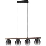 EGLO Filago Hanglamp - E27 - 88 cm - Zwart/Bruin