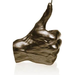 Brons gelakte Candellana figuurkaars, design: Hand OKAY Hoogte 17,5 cm (30 uur)