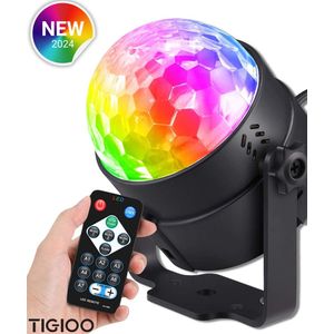 TIGIOO Discolamp LED – Discobal – Carnaval - Discoballen - Disco verlichting – Disco bol – Feestverlichting (2 PACK)