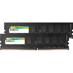 Silicon Power - Desktopgeheugen - DDR4 - 16GB (2x8GB) - 2400MHz - CL17 - UDIMM - SP016GBLFU240B22