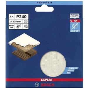 Bosch - Expert M480 - Schuurnet - 125 mm - 5-delig