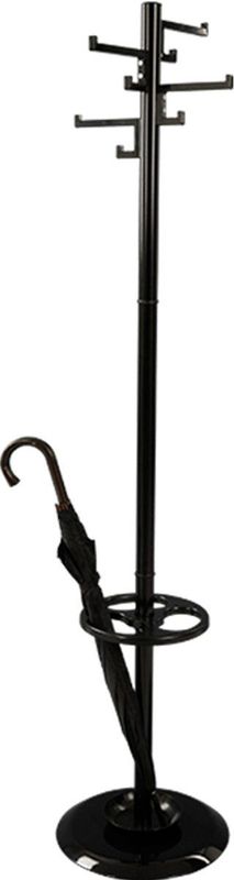 V-Part Kapstok staand met 8 haken - 178 cm zwart