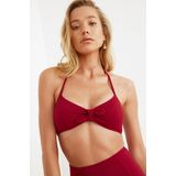 Trendyol Dames Gedetailleerde Bikini Top, Bourgondië, 36