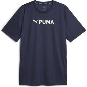 PUMA Fit Ultrabreathe Tee Heren Sportshirt - Donkerblauw - Maat M