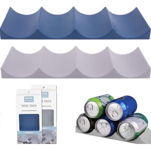 2 stuks wijnrek in Europese stijl, koelkastflessenhouder, antislip plastic flessenhouder voor flessen & eettafels, kluisjes, bierrekken, drinkflessenrekken