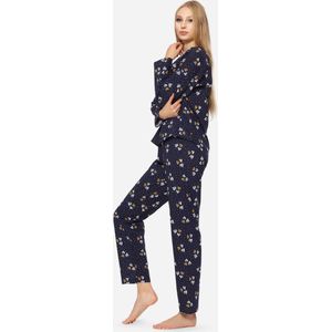 Merry Style Dames Pyjama - Lange mouwen - Lange broek - Katoen - MS-TR-1003 - Marineblauw-2C - S