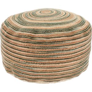 Villa Collection Vem Pouf Dia 30 x 60 cm Groen/Natuur/Roze