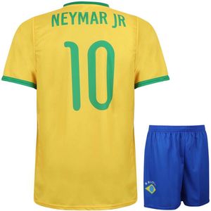 Brazilie - Voetbaltenue Neymar - Shirt en Broekje - Kinderen - Jongens en Meisjes - Volwassenen - Heren en Dames-XXL