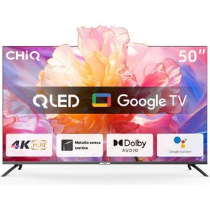 CHiQ U50QM8E - 50"" 4K Ultra HD QLED TV - 50Hz - Google TV - Dolby Audio
