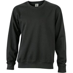 James and Nicholson Uniseks werkkleding Sweatshirt (Zwart)