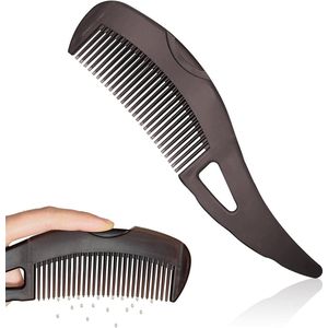 Verwijderen van luizen en roos: wonderkam voor hoofdhuidmassage en Nissenkam voor mannen en vrouwen (bruin1)