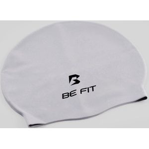 Be Fit Badmuts voor Lang Haar / Volwassenen - Swim Cap - Siliconen Badmuts Unisex - Grijs - One size (1+1 Gratis)