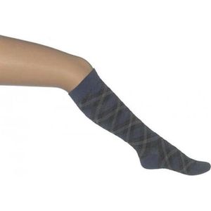 Bonnie Doon - Katoenen Comfort Sok - Donker Blauw - Speciale Breitechniek in Boord - Voor Gevoelige Voeten/Benen