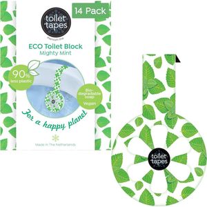 Toilet Tapes - Eco-vriendelijke WC Blokjes Voordeelverpakking met 160+ Spoelbeurten - Tot 90% Minder Plastic, Efficiënte Toiletsteen - Langdurige Frisheid - [SCENT] - 14 Stuks