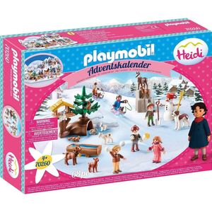 PLAYMOBIL Adventskalender 70260 Heidi's Winterwereld, voor kinderen vanaf 4 jaar. Verjaardag - Sinterklaas - Kerst.