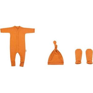 Timboo Kraamcadeau - Pyjama/Mutsje - Maat 50/56 - Gift set - Inca Rust