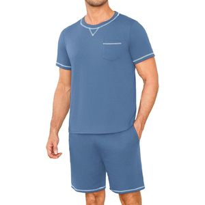 Korte Herenpyjama Katoen - Zomer Loungewear voor Mannen - Pyjamaset