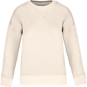 Biologische oversized damessweater 'Tencel' lange mouwen Ivory - XXL